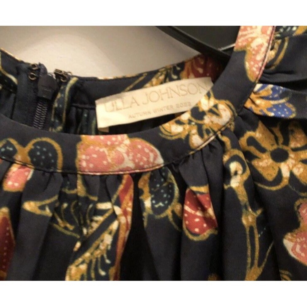 Ulla Johnson Cybil Odessa Silk Floral Puff sleeves Midi Dress Sze 6 NWT - Picture 6 of 13